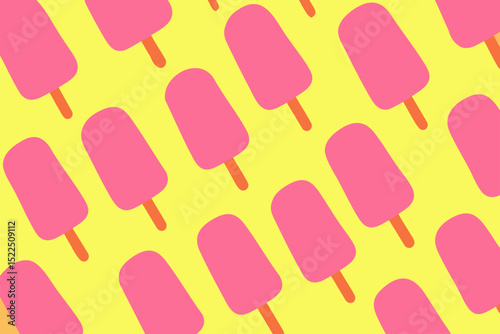 Ice Cream Pattern Summer Time Illustration