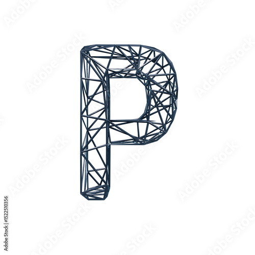 3d render of a symbol made of many spheres