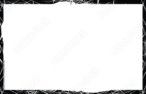 PNG Grunge Texture Frame with Abstract Ink Spray Frame Borders Glitch Distortion Noise 
