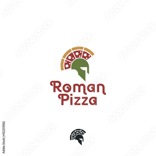 roman pizza restaurant cafe pizzeria logo