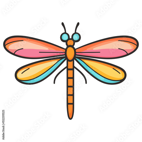dragonfly, insect, animal, vector, transparent background, creature, anisoptera, nature, wings, isolated, natural