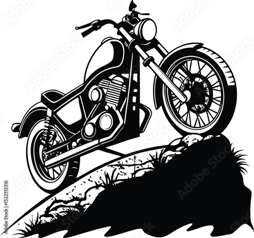 motorcycle vector illustration, wheels, moto, classic, vintage, old