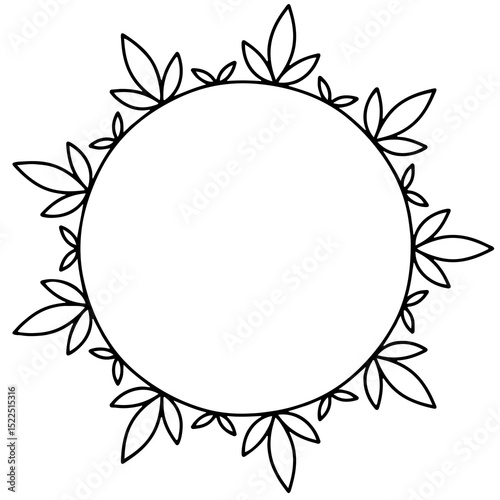 frame with leaves