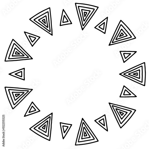 black and white floral frame