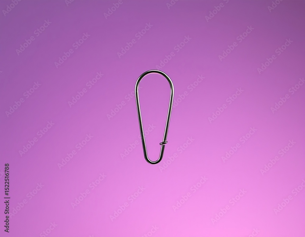 Silver teardrop earring on a purple background Silver teardrop earring on a purple background