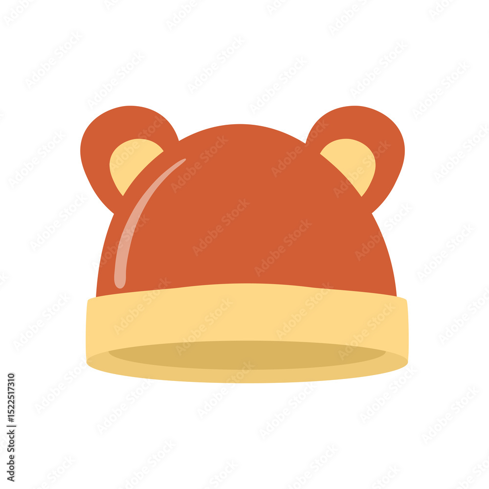 Obraz premium png cold weather clothing set for children with knit cap warm accessory cartoon graphic isolated cute design hat cotton fabric season illustration