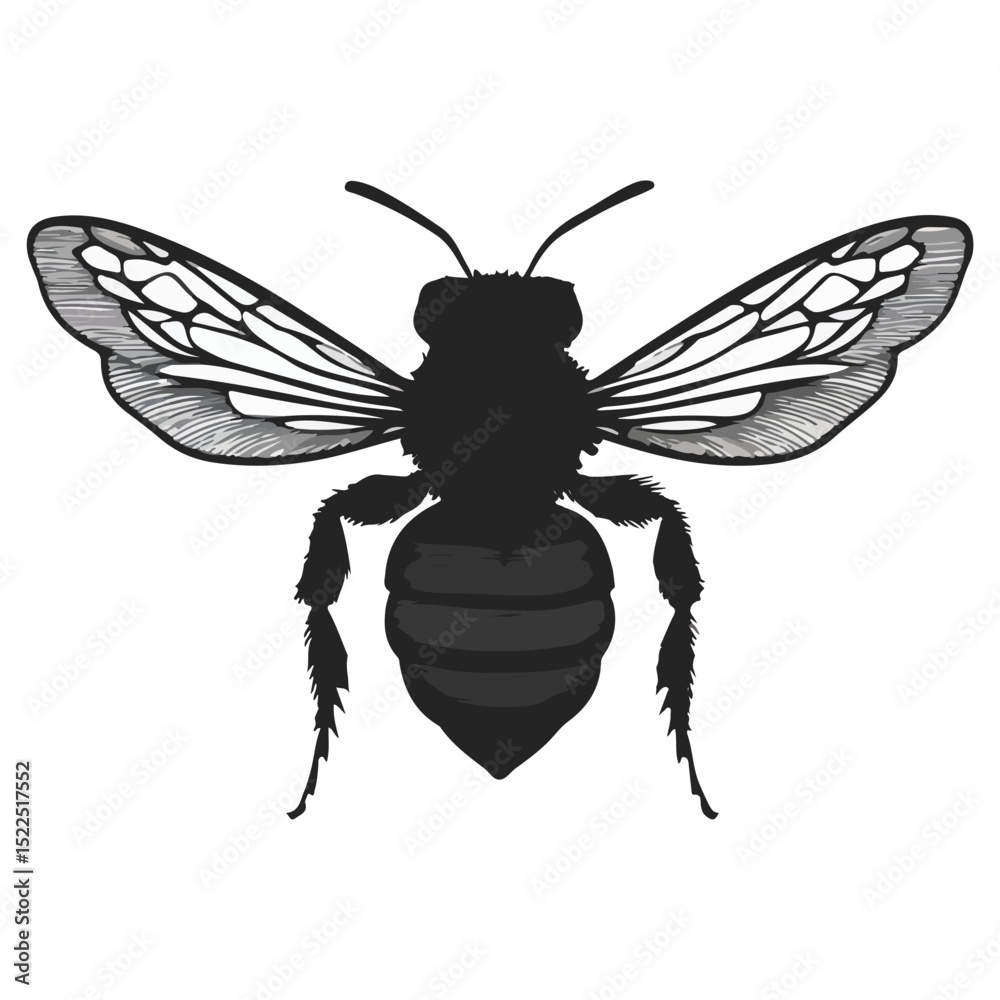 Fototapeta premium bee, insect, animal, vector, transparent background, creature, apis, nature, isolated, cute