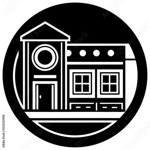 Laundromat-building-icon  AI Graphic Design Files for Washing Machine, Dryer, Shirt & Laundry Services 