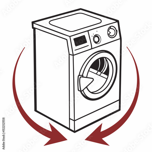 Spin-cycle-icon  AI Graphic Design Files for Washing Machine, Dryer, Shirt & Laundry Services