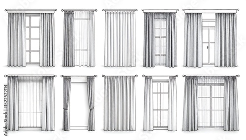 Grey curtain designs