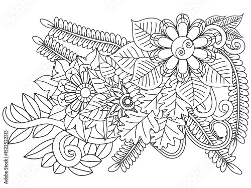 Flowers Coloring Pages For Adultes
