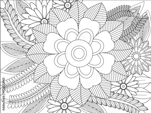 Flowers Coloring Pages For Adultes