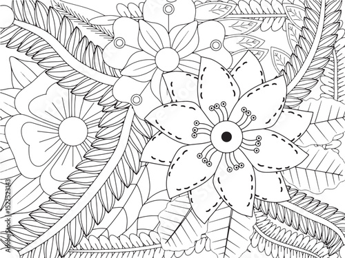 Flowers Coloring Pages For Adultes