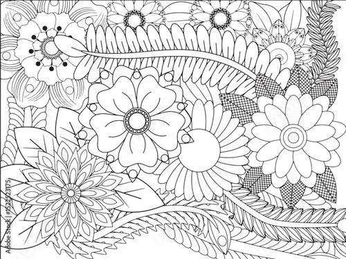 Flowers Coloring Pages For Adultes