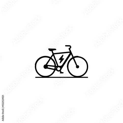 Electric bicycle line art vector design