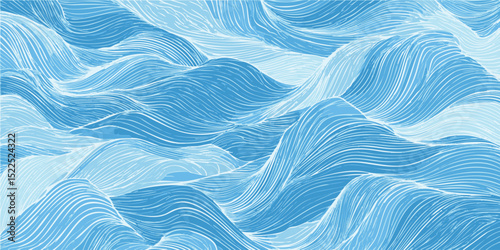 linear summer waves vector pattern
