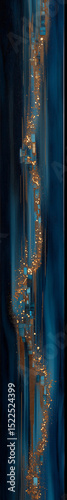 Dark Navy Base with Vertical Glowing Lines in Amber and Turquoise
