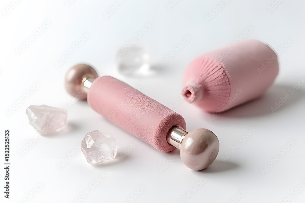 Naklejka premium pink and white cosmetic bottles