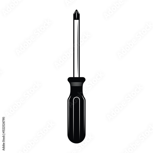 Single Screwdriver vintage classic retro silhouette icon vector illustration design on white background