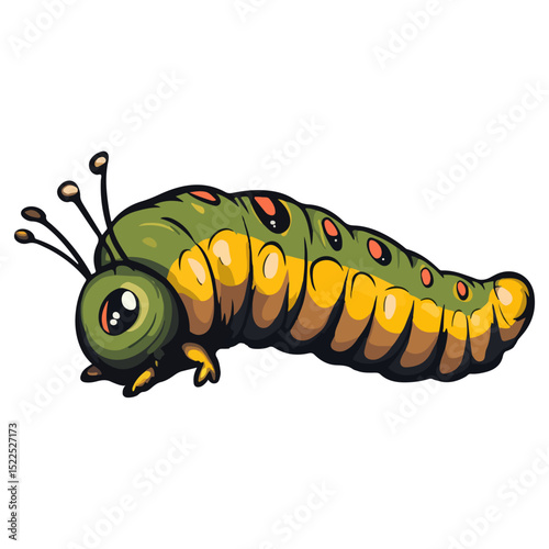 caterpillar, insect, animal, vector, transparent background, creature, cute, isolated, nature