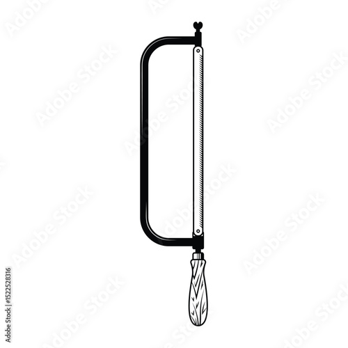 Adjustable Jewelers Saw retro silhouette icon vector illustration design on white background