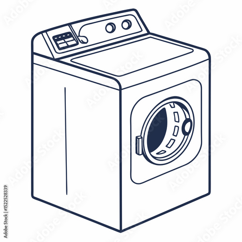 Dryer-machine-line-icon AI Graphic Design Files for Washing Machine, Dryer, Shirt & Laundry Services