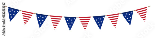 fourth of July bunting USA independence day. vector illustration