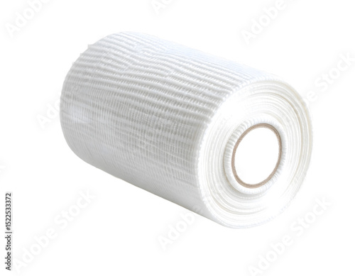 White fiberglass mesh roll for drywall repair construction material