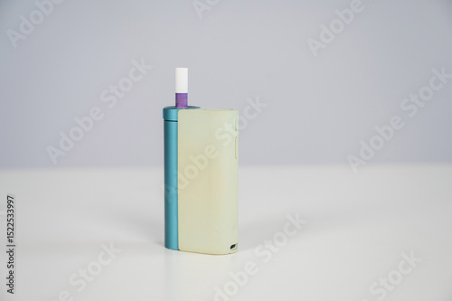 Electronic cigarette on a white background. Tobacco heating systems.