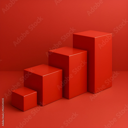 3D Growth Progress Business Success photo