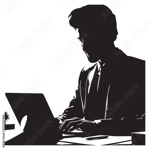 businessman working on computer