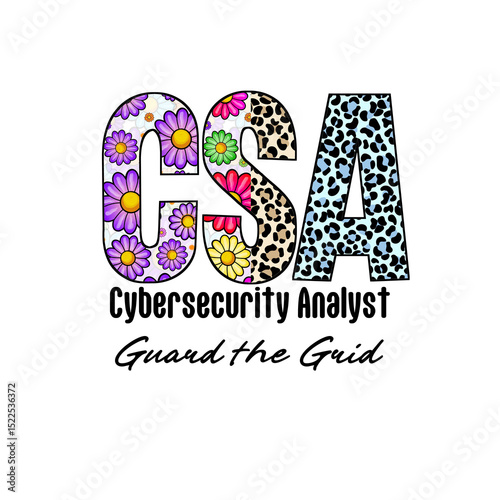 CSA Letters with Floral and Animal Print Design