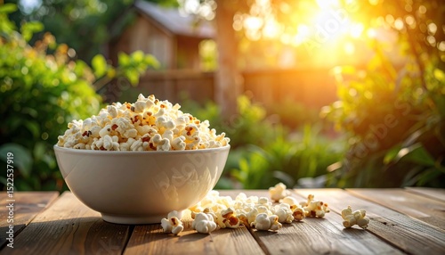 Sunny Outdoor Popcorn Delight