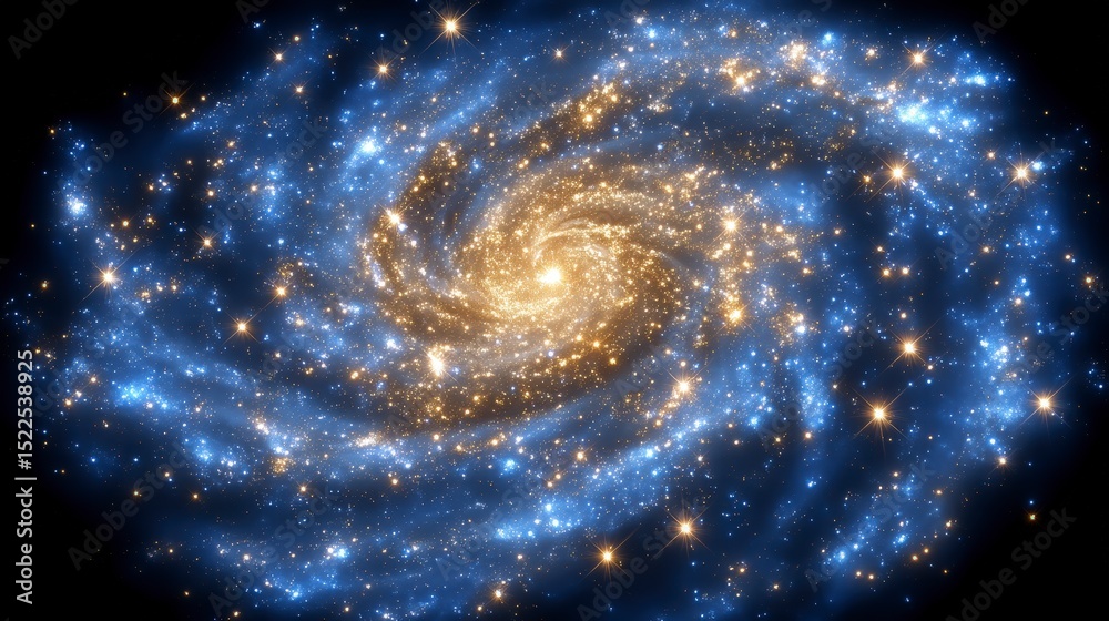 Fototapeta premium Stunning Spiral Galaxy Cosmic Nebula Celestial Starscape Night Sky Space Background