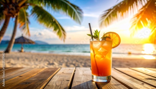 Sunset Cocktail Tropical Beach Paradise