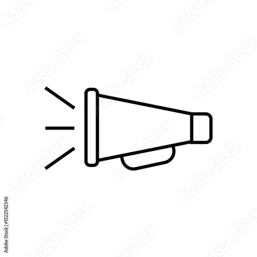 mega phone line icon vector