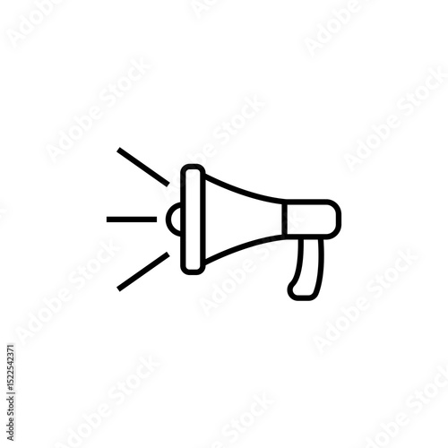 mega phone line icon vector