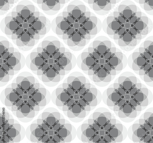 seamless gray pattern with geometric shapes