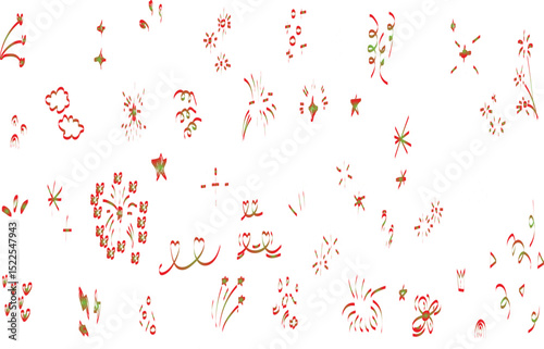Wallpaper Mural hand drawn vector set of floral elements .Italian or greek style vacation hand drawn vector illustrations in grunge chalk or charcoal rough doodle sketch style elements. Summer vacation in i Torontodigital.ca