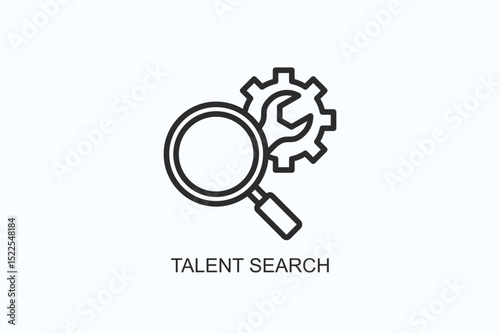 Talent Search Icon Or Logo Isolated Vector Illustration
