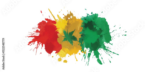 Juneteenth watercolor background Celebrate Freedom Day Greeting Card, Poster, Banner. African-American History June 19 Celebration Day june, background, red, yellow, green, black, event, history, temp
