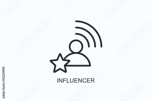 Influencer Icon Or Logo Isolated Vector Illustration