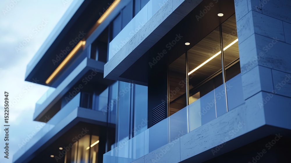 Fototapeta premium New Modern Apartment Building Exterior