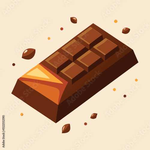 Chocolate bar Illustration design