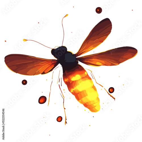 firefly, insect, animal, vector, transparent background, creature, lampyridae, nature, isolated, wing, beauty, colorful, beautiful