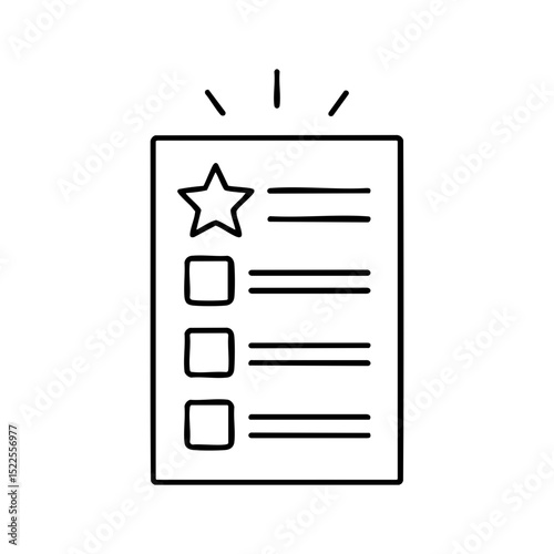 Featured List Icon with Star and Highlights