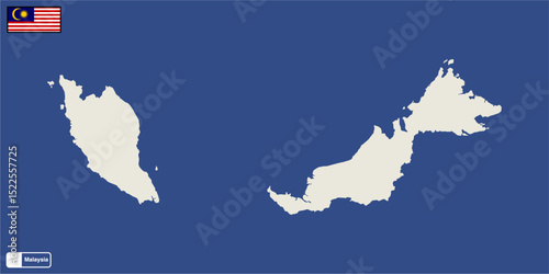 Photography Malaysia country map vector isolated on transparent background