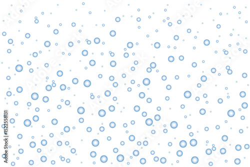 Blue carbonated mineral water background.