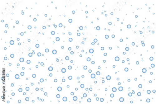 Blue carbonated mineral water background.