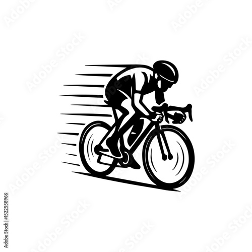 Race bicycle racing speeding icon with transparent background